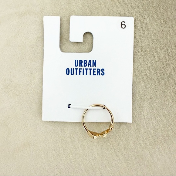 NWT Urban Outfitters Gold 444 Ring, Size 6 - Picture 2 of 3
